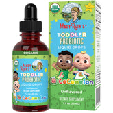 MaryRuth Organics cocomelon probiotic bottle for toddlers ages 1–3.