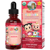 MaryRuth Organics CoComelon toddler multivitamin bottle with kid-friendly design and immune-support nutrients