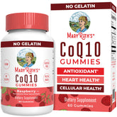 MaryRuth Organics CoQ10 Gummies bottle with raspberry flavor for heart-supporting routines