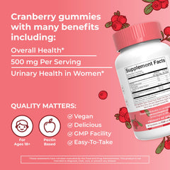 MaryRuth Organics cranberry gummy texture close-up highlighting chewiness.