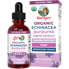MaryRuth Organics Echinacea bottle front with USDA Organic badge for immune support.