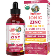 MaryRuth Organics Ionic Zinc strawberry lemon bottle for daily immune support.
