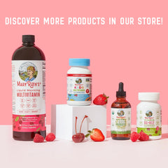 MaryRuth Organics Kids Immune gummies serving suggestion, two gummies a day for ages 4+.