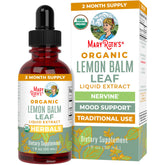 MaryRuth Organics Lemon Balm Leaf Liquid Extract bottle pour for easy relaxation moments