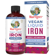 MaryRuth Organics liquid iron bottle pour showing easy daily dosing