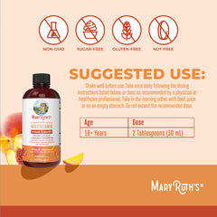 Lustriva hair growth label on MaryRuth bottle highlights thicker hair potential