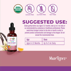 MaryRuth Organics orange-vanilla flavored bottle and label