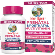 MaryRuth Organics Prenatal Gummies bottle with strawberry flavor for convenient prenatal nutrition