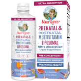 MaryRuth Organics Prenatal Liposomal bottle shows convenient daily dosing for pregnancy support