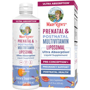 MaryRuth Organics Prenatal Liposomal bottle shows convenient daily dosing for pregnancy support