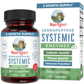 MaryRuth Organics Serrapeptase capsules in bottle for systemic support.