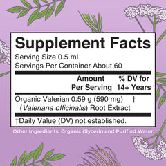 Close-up of the dropper from MaryRuth Organics Valerian Drops for precise dosing.