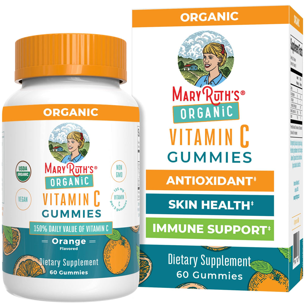MaryRuth Organics Vitamin C gummies bottle for daily immune support and wellness.