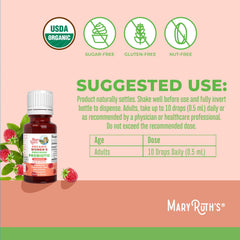 MaryRuth Organics raspberry-flavored drops offer tasty routine probiotic support.