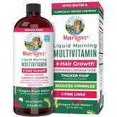 MaryRuth's Liquid Multivitamin bottle shows hair growth support and daily wellness boost.
