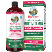 MaryRuth's Liquid Multivitamin bottle shows hair growth support and daily wellness boost.