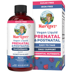 MaryRuth's prenatal postnatal liquid bottle for easy daily dosing.