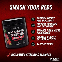 MASF Smashin' Reds scoop over powder for quick mixing in water