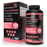 Mastermedi glucosamine chondroitin msm capsules bottle front supports everyday joint mobility