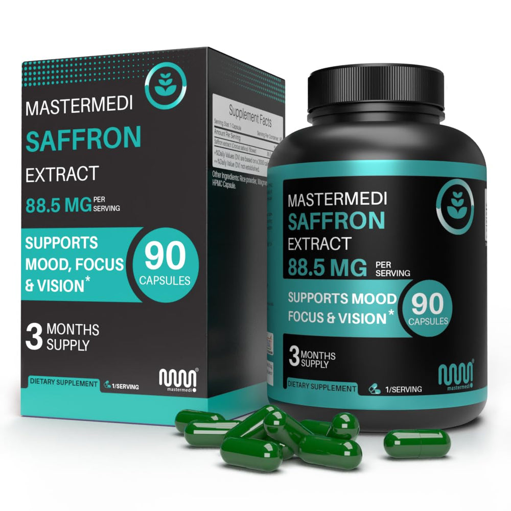 Mastermedi saffron extract bottle for daily mood support