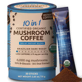 MATCHA DNA ten-in-one mushroom coffee cup with creamy Brazilian dark roast energy