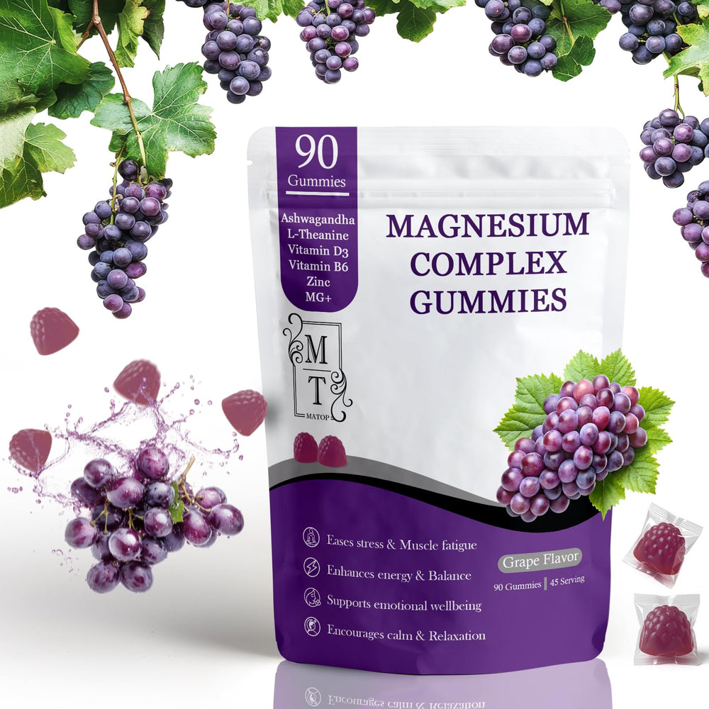 MATOP Magnesium Gummies Women bottle for daily calm and focus.