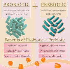 MATOP Premium Feminine Balance Gummies contain 5 Billion CFU probiotics for digestive support.