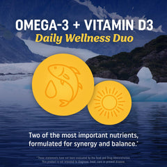 MAV Nutrition Omega-3 D3 label showing EPA and DHA per serving.
