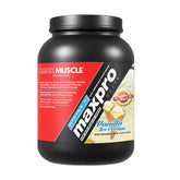Max Muscle Maxpro Elite vanilla ice cream tub supports recovery.