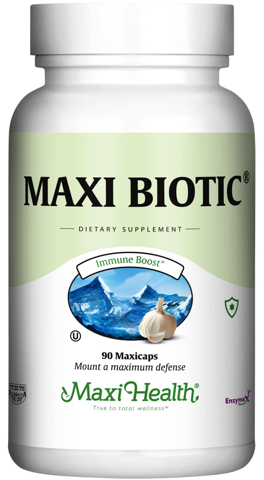 Maxi Health Kyolic aged garlic extract bottle for easy daily immune support