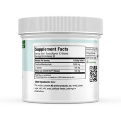 Maxi Health Monohydrate Creatine powder scoop, ideal for quick mixing after workouts.