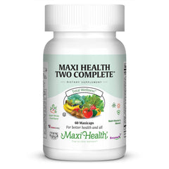 Maxi Health multivitamin bottle front for daily wellness support.