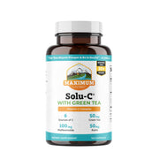 Maximum Living Solu-C green tea bottle — supports immune health with vitamin C and bioflavonoids.