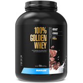 Maxler 100% Golden Whey scoop in jar for easy serving.
