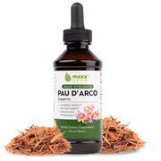 Maxx Herb PAU D'Arco tincture bottle highlighting premium inner bark extract.