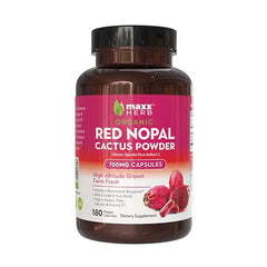 Maxx Herb Red Nopal capsules pour for quick daily intake