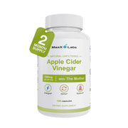 MaxX Labs Apple Cider Vinegar bottle with 1500mg capsules for daily wellness