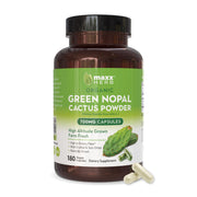 Maxx Herb Green Nopal Cactus Capsules bottle front view, ideal for convenient daily energy support.