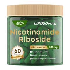 MayBeJiangWei NAD supplement bottle shows liposomal NR for energy