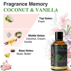 MAYJAM coconut vanilla candle-making oil adds depth to handmade candles.