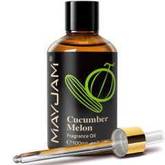 MAYJAM cucumber melon fragrance oil bottle with dropper for precise, long-lasting scent.