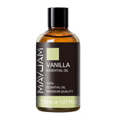 MAYJAM vanilla essential oil bottle for diffusers delivers long-lasting aroma.
