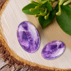 MaziZhang amethyst palm stone pocket size, ideal for on-the-go relief