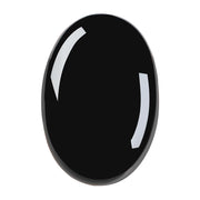 MaziZhang Black Obsidian worry stone close-up showing smooth texture for calming touch