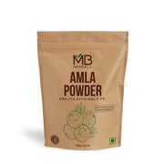 MB Herbals Seedless Amla Powder in a jar shows pure Indian gooseberry for daily smoothie boosters