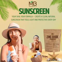 MB Herbals raw zinc oxide powder for custom cosmetic bases