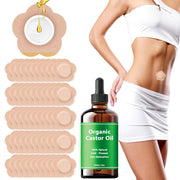 MCArthur castor oil belly button patch kit full view for home and travel