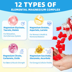 Graphic showing Mchokuu 12-form magnesium blend with key forms