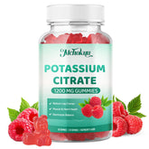 Mchokuu Potassium Citrate Gummies raspberry bottle for convenient daily electrolyte support.