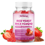 Mchokuu red yeast rice gummies bottle-front for heart health support.